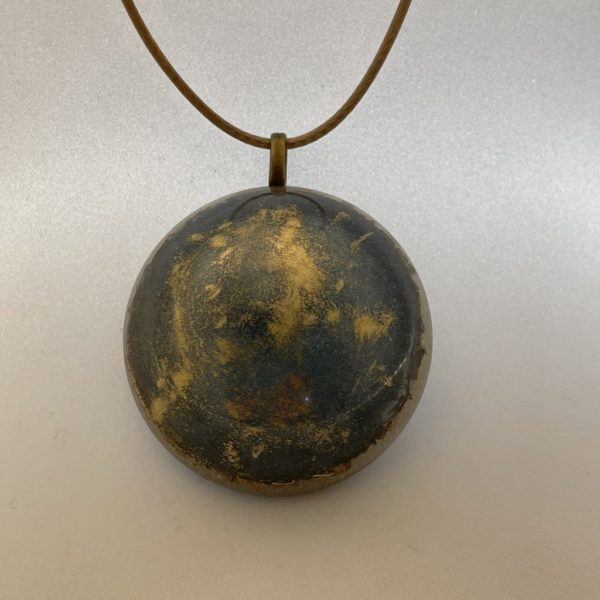 Pendentif bleu clair - doré