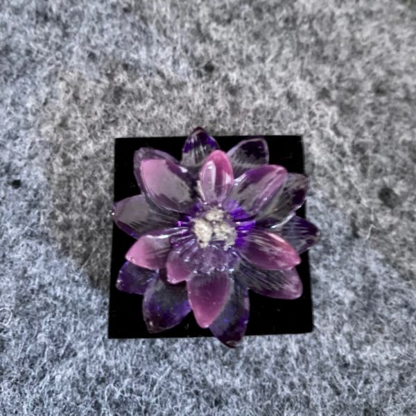 Bague fleur violette